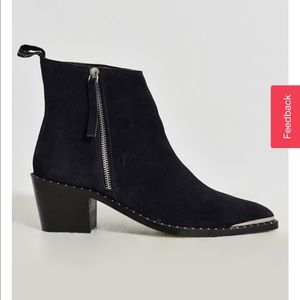 ONE TEASPOON FADED NAVY ZIP SIDE CHELSEA BOOT